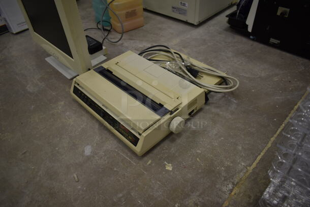 2 Items; GEM GL-821A 17" LCD Monitor and Okidata GE5256K Monochrome Impact Printer. 2 Times Your Bid! (Main Building) - Image 5 of 10