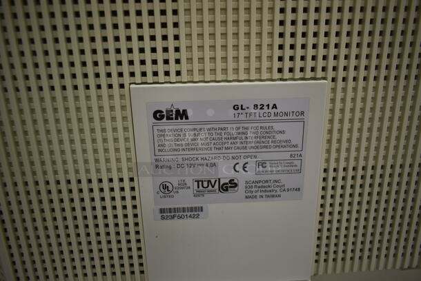 2 Items; GEM GL-821A 17" LCD Monitor and Okidata GE5256K Monochrome Impact Printer. 2 Times Your Bid! (Main Building) - Image 7 of 10