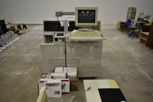 Ortho Vitros 250 Chemistry Analyzer System w/ TVM Low Radiation Color Monitor on Stand. Was In Working Condition When Class Ended. (Main Building) - Image 1 of 10