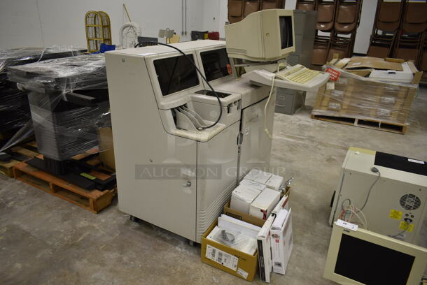 Ortho Vitros 250 Chemistry Analyzer System w/ TVM Low Radiation Color Monitor on Stand. Was In Working Condition When Class Ended. (Main Building) - Image 2 of 10
