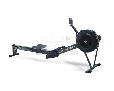 Concept 2 PM5 Metal Commercial Floor Style Indoor Rowing Exercise Machine. Stock Picture Used as Gallery. Tested and Working!