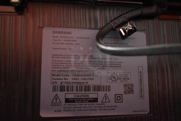 Samsung UN50NU6900F 50" Television. 110-120 Volts, 1 Phase. Buyer Must Pick Up - We Will Not Ship This Item. Tested and Does Not Power On - Image 2 of 3