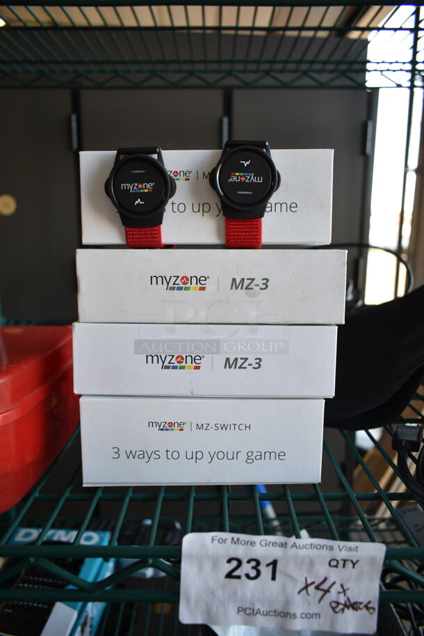 4 MyZone MZ-Switch Fitness Tracker Watches and Wires. 4 Times Your Bid! - Image 3 of 8