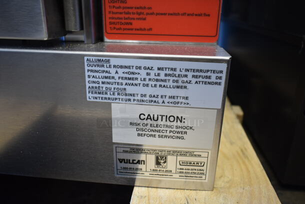 BRAND NEW SCRATCH AND DENT! Vulcan VC5GD-21D1Z Stainless Steel Commercial Propane Gas Powered Full Size Convection Oven w/ View Through Doors, Metal Oven Racks and Thermostatic Controls.  - Image 6 of 6