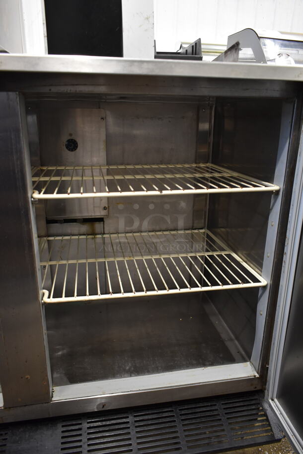 Duke RUF-48 Stainless Steel Commercial 2 Door Work Top Cooler w/ Wood Pattern Doors. 120 Volts, 1 Phase. Tested and Powers On But Does Not Get Cold - Image 6 of 7
