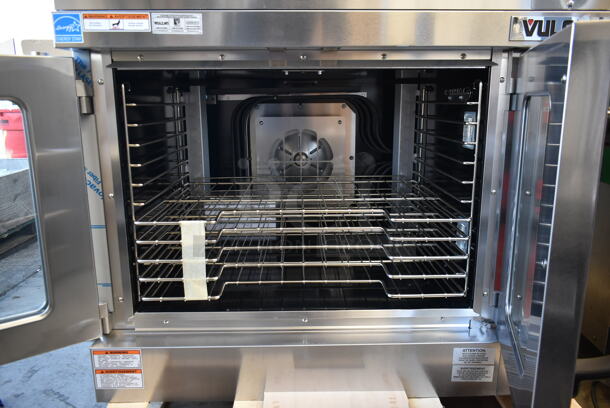 2 BRAND NEW SCRATCH AND DENT! Vulcan VC5ED ENERGY STAR Stainless Steel Commercial Electric Powered Full Size Convection Oven w/ View Through Doors, Metal Oven Racks and Thermostatic Controls. 208 Volts, 1/3 Phase. 2 Times Your Bid! - Image 7 of 8