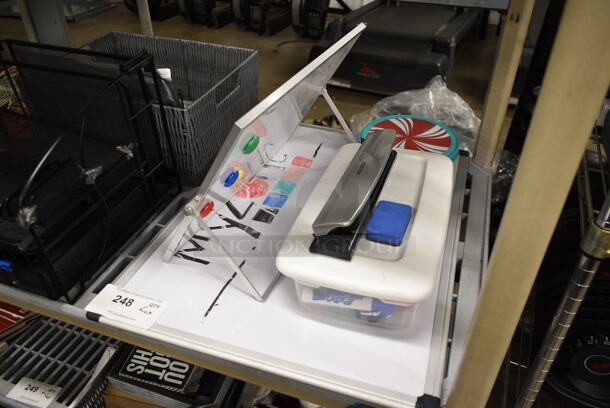 ALL ONE MONEY! Lot of Various Office Supplies Including Hole Punch and White Boards - Image 4 of 5