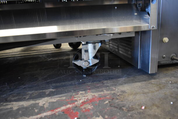 BRAND NEW SCRATCH AND DENT! 2023 KoolMore RIR-2D-GD Stainless Steel Commercial 2 Door Reach In Cooler Merchandiser w/ Poly Coated Racks on Commercial Casters. 115 Volts, 1 Phase. Tested and Working! - Image 9 of 9