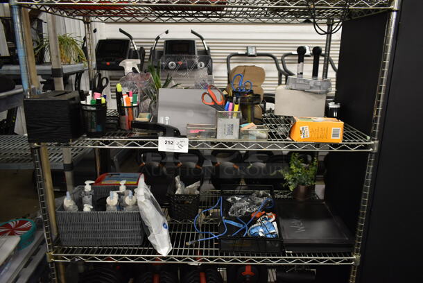 ALL ONE MONEY! Two Tier Lot of Various Items Including Office Supplies and Hand Sanitizer - Image 1 of 7