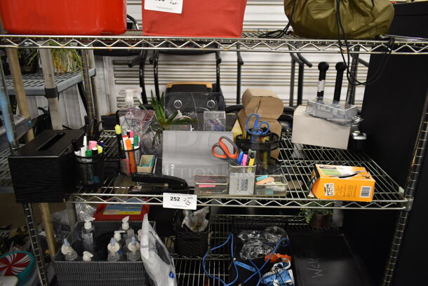 ALL ONE MONEY! Two Tier Lot of Various Items Including Office Supplies and Hand Sanitizer - Image 3 of 7