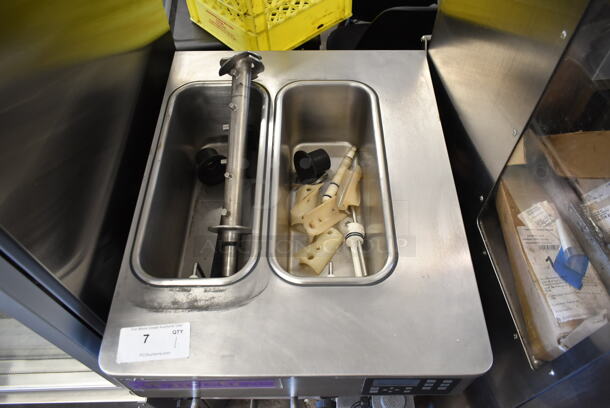 2016 Stoelting SF121-38I2 Stainless Steel Commercial Countertop Air Cooled 2 Flavor w/ Twist Soft Serve Ice Cream Machine w/ Mixing Head Attachment. 208-240 Volts, 1 Phase. - Image 2 of 7