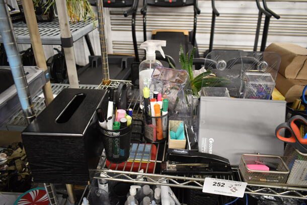 ALL ONE MONEY! Two Tier Lot of Various Items Including Office Supplies and Hand Sanitizer - Image 4 of 7
