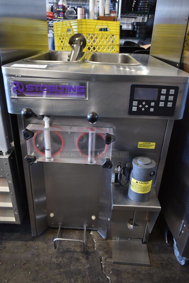 2016 Stoelting SF121-38I2 Stainless Steel Commercial Countertop Air Cooled 2 Flavor w/ Twist Soft Serve Ice Cream Machine w/ Mixing Head Attachment. 208-240 Volts, 1 Phase. - Image 3 of 7