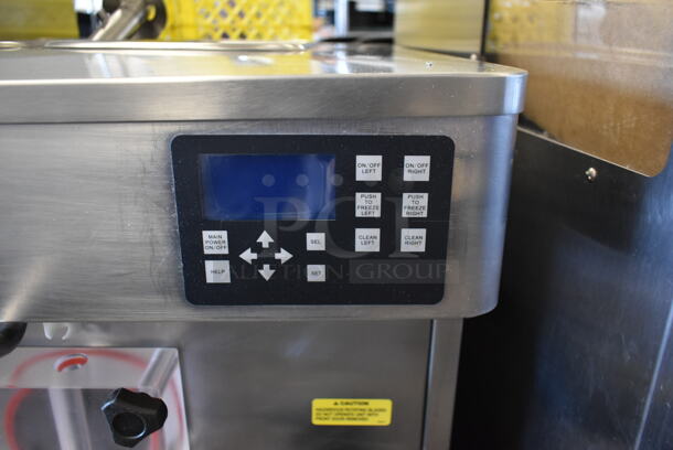 2016 Stoelting SF121-38I2 Stainless Steel Commercial Countertop Air Cooled 2 Flavor w/ Twist Soft Serve Ice Cream Machine w/ Mixing Head Attachment. 208-240 Volts, 1 Phase. - Image 4 of 7