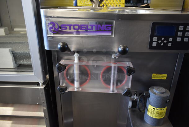 2016 Stoelting SF121-38I2 Stainless Steel Commercial Countertop Air Cooled 2 Flavor w/ Twist Soft Serve Ice Cream Machine w/ Mixing Head Attachment. 208-240 Volts, 1 Phase. - Image 5 of 7