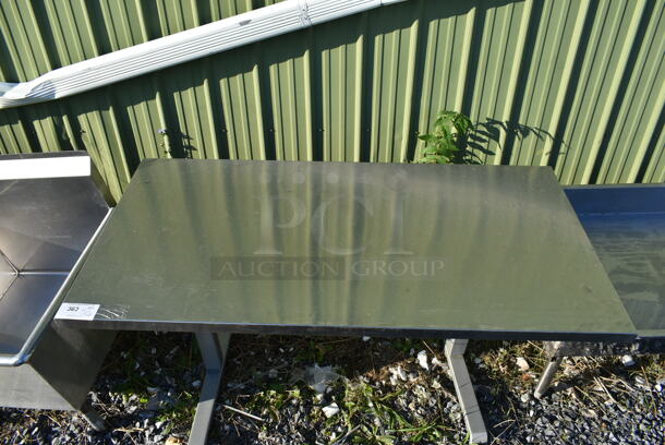 Table on 2 Metal Table Bases. - Image 2 of 4