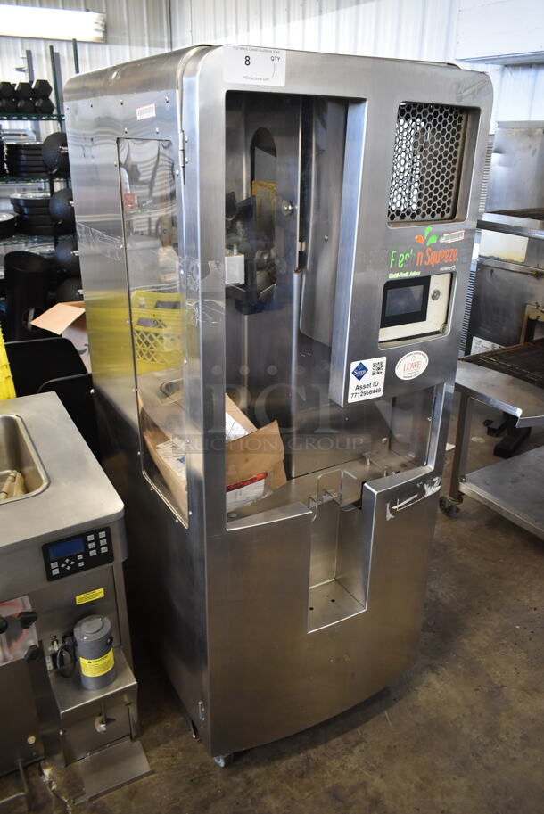 Fresh N Squeeze 2 CEN MFJ Stainless Steel Commercial Floor Style Automatic Citrus Juicer on Commercial Casters. 110 Volts, 1 Phase. Tested and Powers On But Parts Do Not Move - Image 3 of 10