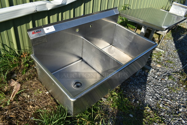 Eagle Stainless Steel Commercial 2 Bay Sink. No Legs. - Image 2 of 7