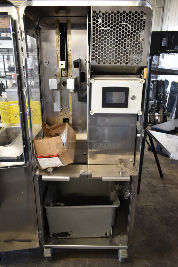 Fresh N Squeeze 2 CEN MFJ Stainless Steel Commercial Floor Style Automatic Citrus Juicer on Commercial Casters. 110 Volts, 1 Phase. Tested and Powers On But Parts Do Not Move - Image 7 of 10