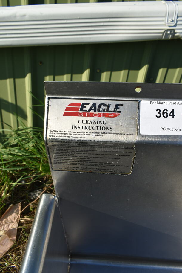 Eagle Stainless Steel Commercial 2 Bay Sink. No Legs. - Image 5 of 7