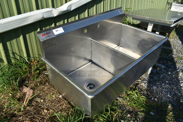 Eagle Stainless Steel Commercial 2 Bay Sink. No Legs. - Image 7 of 7