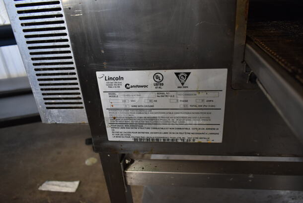 2 2016 Lincoln Impinger 1132-002-U-K1841 Stainless Steel Commercial Electric Powered Conveyor Pizza Oven on Commercial Casters. 208 Volts, 3 Phase. 2 Times Your Bid! - Image 6 of 7
