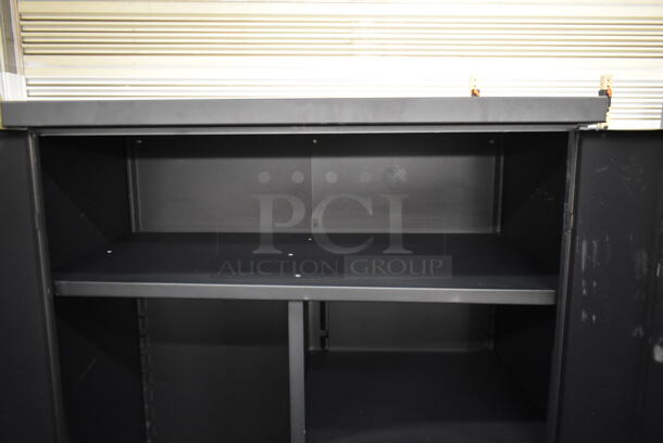 Black Metal 2 Door Cabinet. - Image 7 of 7