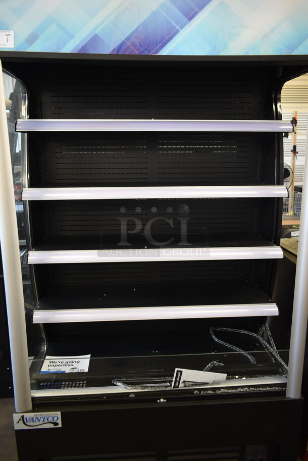 BRAND NEW SCRATCH AND DENT! Avantco 189BVAC46HC Black Metal Commercial Refrigerated Air Curtain Merchandiser. 110-120 Volts, 1 Phase. Tested and Powers On But Does Not Get Cold - Image 2 of 7