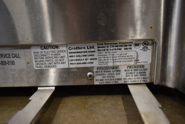 2018 Crathco CS-4E/2D/3D-16 Stainless Steel Commercial Countertop 4 Hopper Refrigerated Beverage Machine. 120 Volts, 1 Phase. Tested and Working! - Image 7 of 7