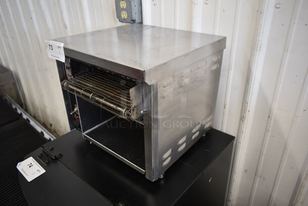 American Permanent Ware AT-EXPRESS Stainless Steel Commercial Countertop Electric Powered Conveyor Toaster Oven. 120 Volts, 1 Phase. Tested and Working! - Image 2 of 6