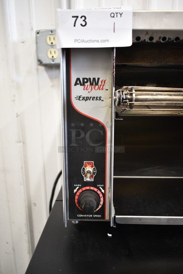 American Permanent Ware AT-EXPRESS Stainless Steel Commercial Countertop Electric Powered Conveyor Toaster Oven. 120 Volts, 1 Phase. Tested and Working! - Image 5 of 6