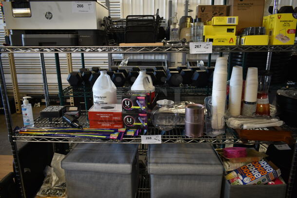 ALL ONE MONEY! Tier Lot of Various Items Including Kotex Tampons and Disposable Cups - Image 1 of 4