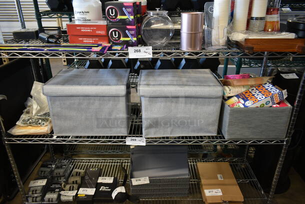 ALL ONE MONEY! Tier Lot of Various Items Including Gray Bins and Dixie Cups - Image 1 of 5