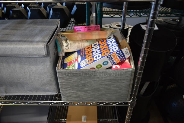 ALL ONE MONEY! Tier Lot of Various Items Including Gray Bins and Dixie Cups - Image 3 of 5