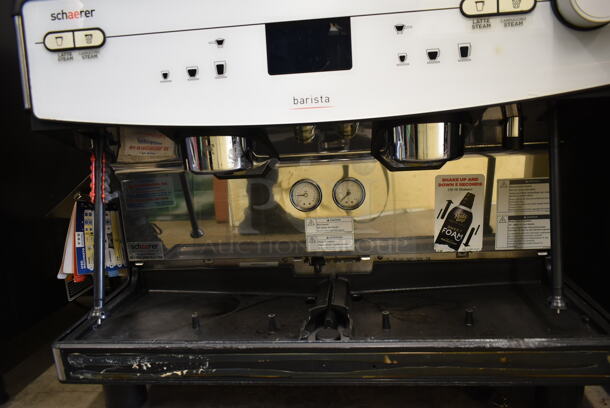 2018 Schaerer Barista Stainless Steel Commercial Countertop 2 Group Espresso Machine w/ 2 Steam Wands and 2 Hoppers. 208/240 Volts, 1 Phase. - Image 6 of 9