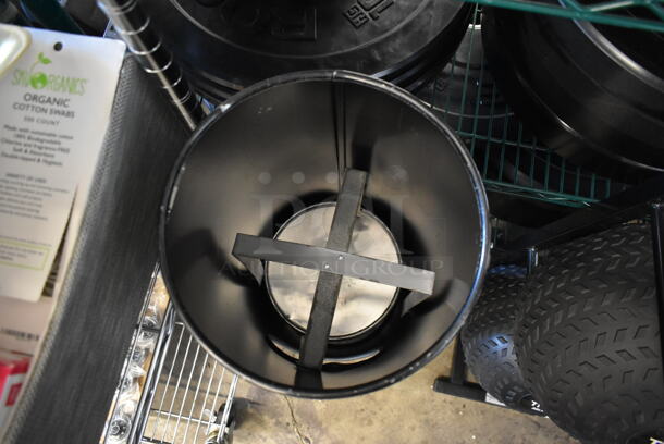 Black Metal Trash Can w/ Top Wipe Dispenser. - Image 4 of 5