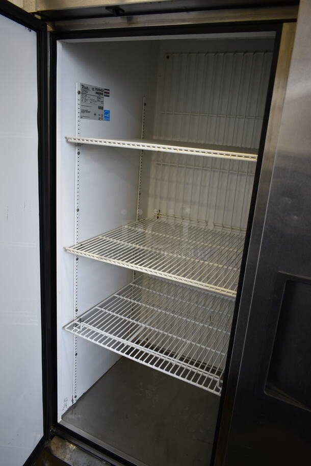 2011 True T-49F ENERGY STAR Stainless Steel Commercial 2 Door Reach In Freezer w/ Poly Coated Racks on Commercial Casters. 115 Volts, 1 Phase. Tested and Powers On But Does Not Get Cold - Image 5 of 8