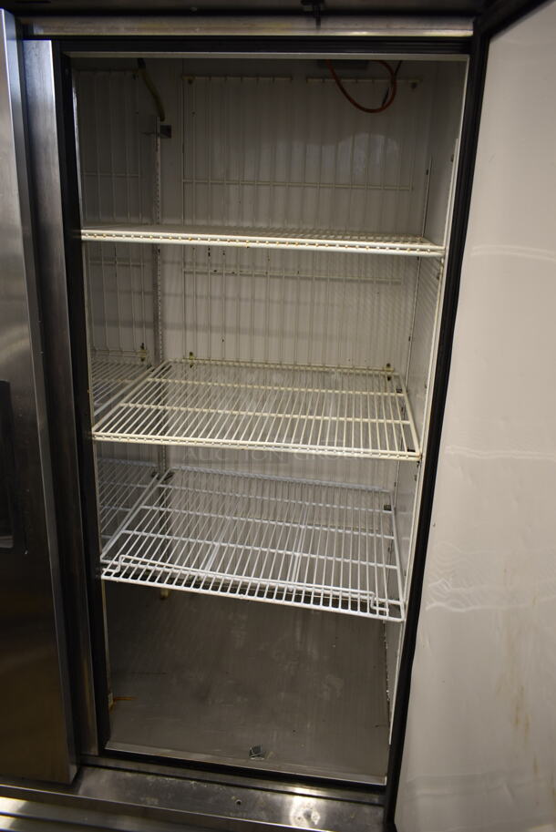 2011 True T-49F ENERGY STAR Stainless Steel Commercial 2 Door Reach In Freezer w/ Poly Coated Racks on Commercial Casters. 115 Volts, 1 Phase. Tested and Powers On But Does Not Get Cold - Image 8 of 8