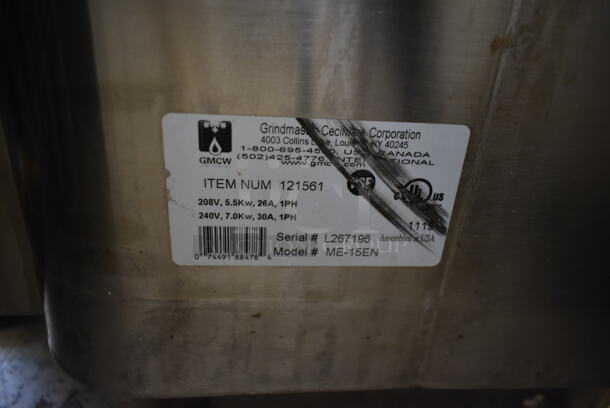 Cecilware ME15E-N Stainless Steel Commercial Countertop Coffee Urn. 208/240 Volts, 1 Phase.  - Image 7 of 7