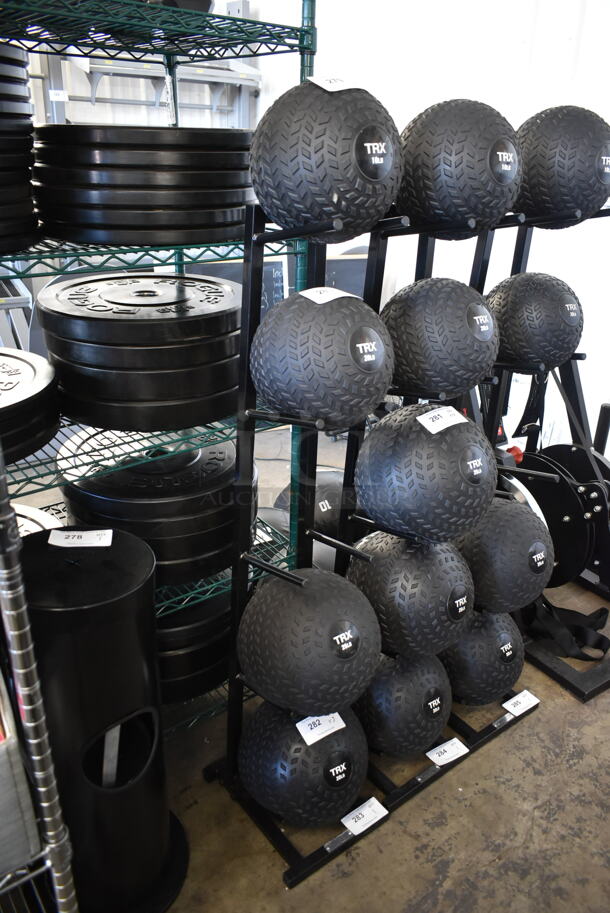 Power Systems Metal 5 Tier Black Medicine Ball Tree. Does Not Come w/ Contents. - Image 2 of 3