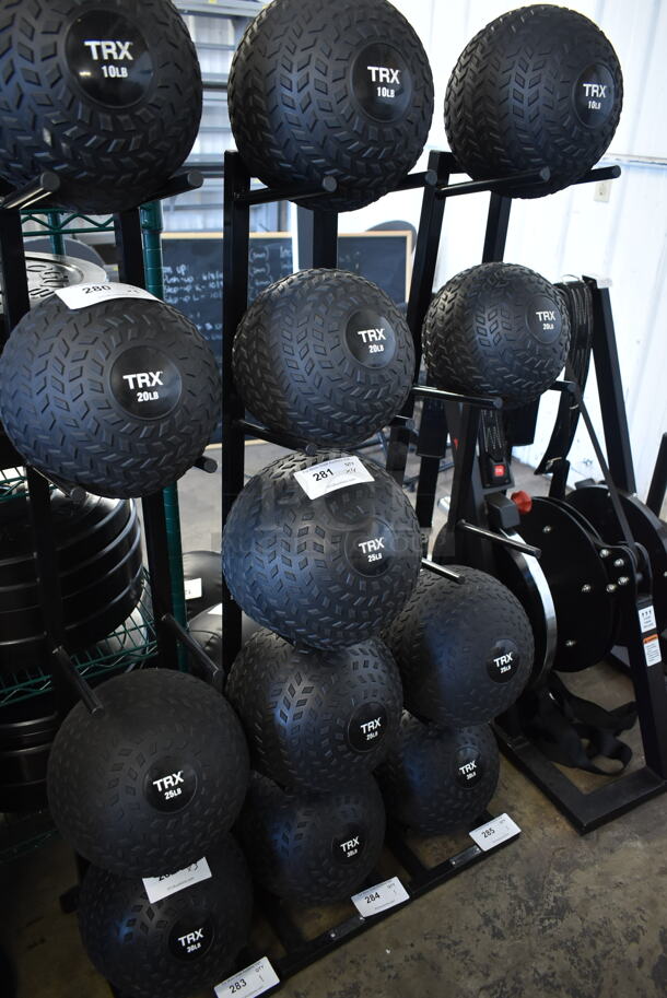 Power Systems Metal 5 Tier Black Medicine Ball Tree. Does Not Come w/ Contents. - Image 2 of 4