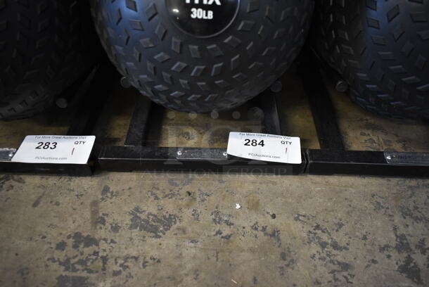 Power Systems Metal 5 Tier Black Medicine Ball Tree. Does Not Come w/ Contents. - Image 3 of 4