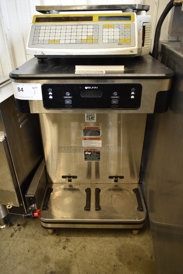2019 Bunn ICB TWIN SH Stainless Steel Commercial Countertop Double Coffee Machine w/ Hot Water Dispenser. 120/240 Volts, 1 Phase.  - Image 1 of 6