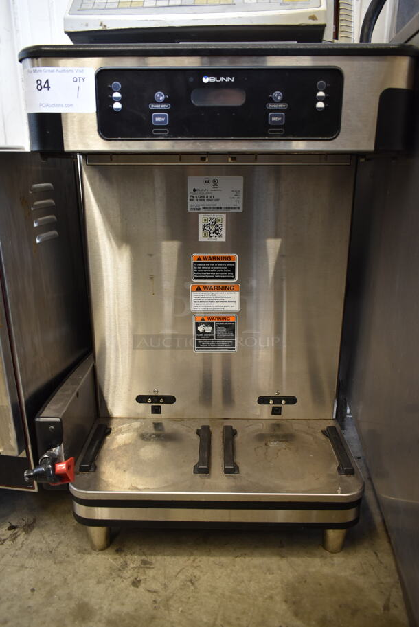 2019 Bunn ICB TWIN SH Stainless Steel Commercial Countertop Double Coffee Machine w/ Hot Water Dispenser. 120/240 Volts, 1 Phase.  - Image 3 of 6