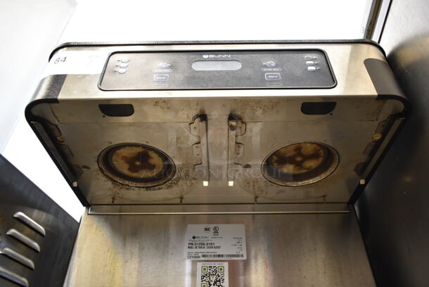 2019 Bunn ICB TWIN SH Stainless Steel Commercial Countertop Double Coffee Machine w/ Hot Water Dispenser. 120/240 Volts, 1 Phase.  - Image 5 of 6