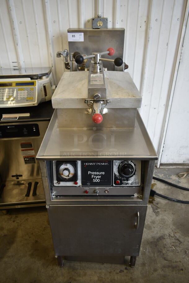 Henny Penny RB 500 Stainless Steel Commercial Floor Style Electric Powered Pressure Fryer. 208 Volts, 3 Phase.  - Image 1 of 10
