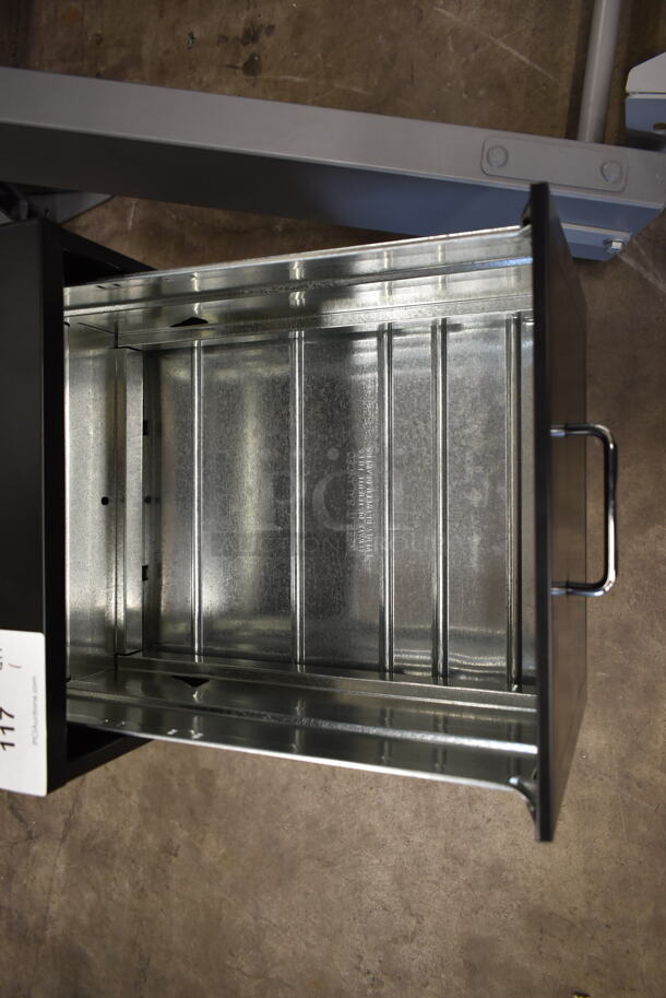 Metal Black 2 Drawer Filing Cabinet on Casters. Comes w/ Key. - Image 4 of 7