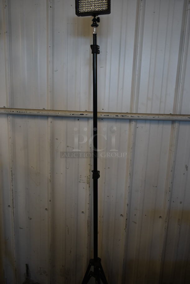 Metal Black Floor Style Light on Tripod - Image 3 of 5