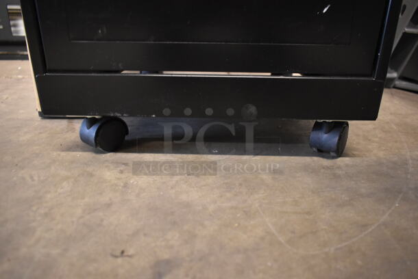 Metal Black 2 Drawer Filing Cabinet on Casters. Comes w/ Key. - Image 7 of 7