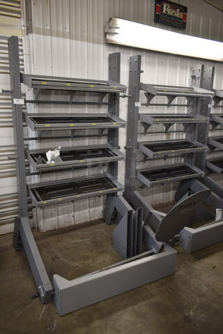TRX Metal Gray Floor Style 4 Tier Suspension Bay w/ Dumbbell Racks and Target Pull Up Bar.